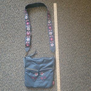 Teal Blue Union Bay Embroidered Crossbody Bag